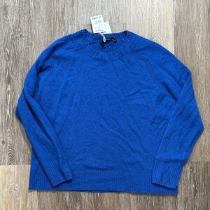 360 Cashmere Men's Crewneck Sweater in Vibrant Blue